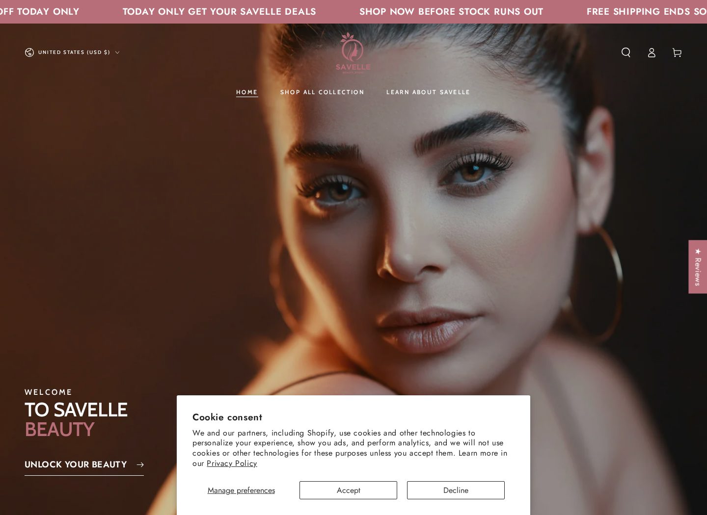 Savelle homepage preview