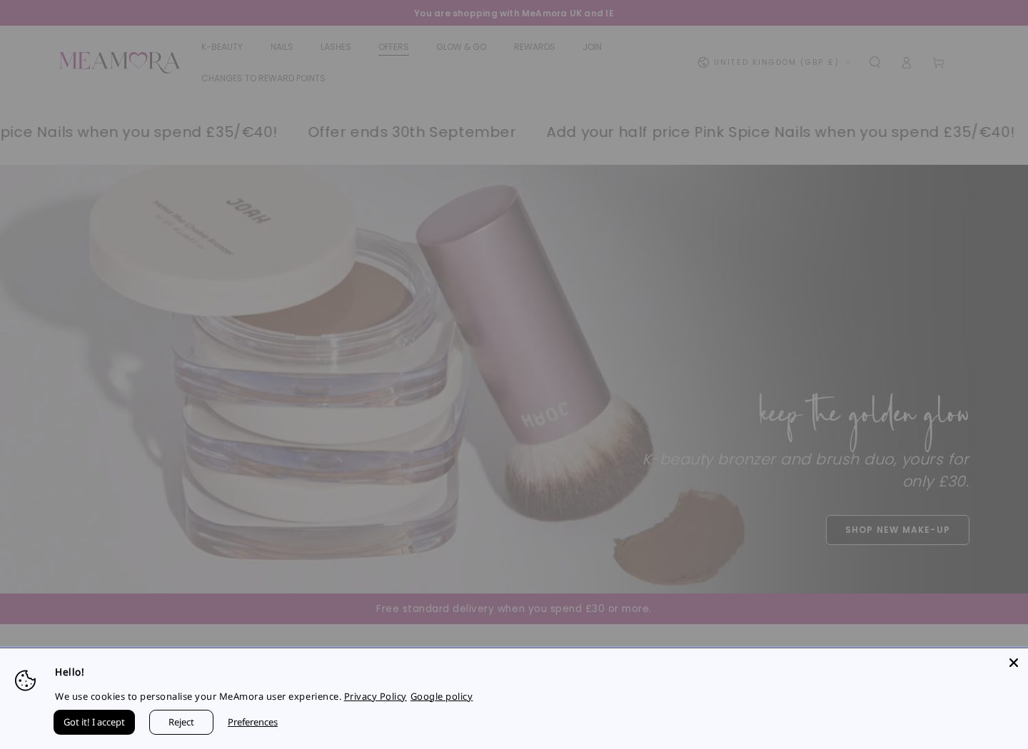 Meamora homepage preview