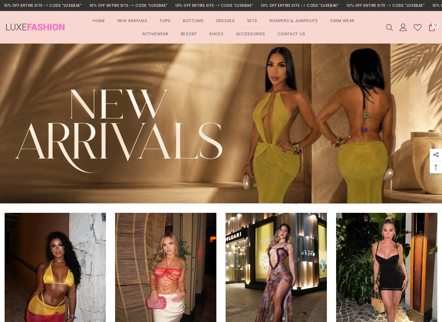Shop Luxe Fashion homepage preview