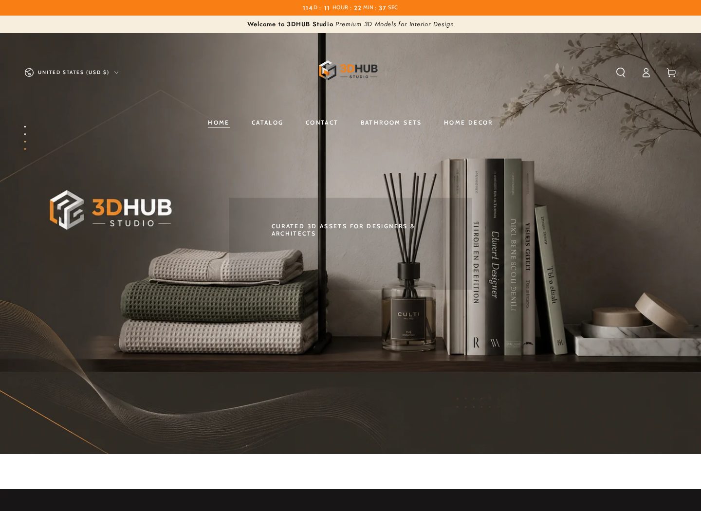 3D Hub homepage preview